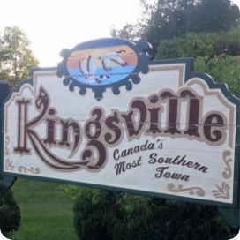 LaSalle welcome sign with ship logo